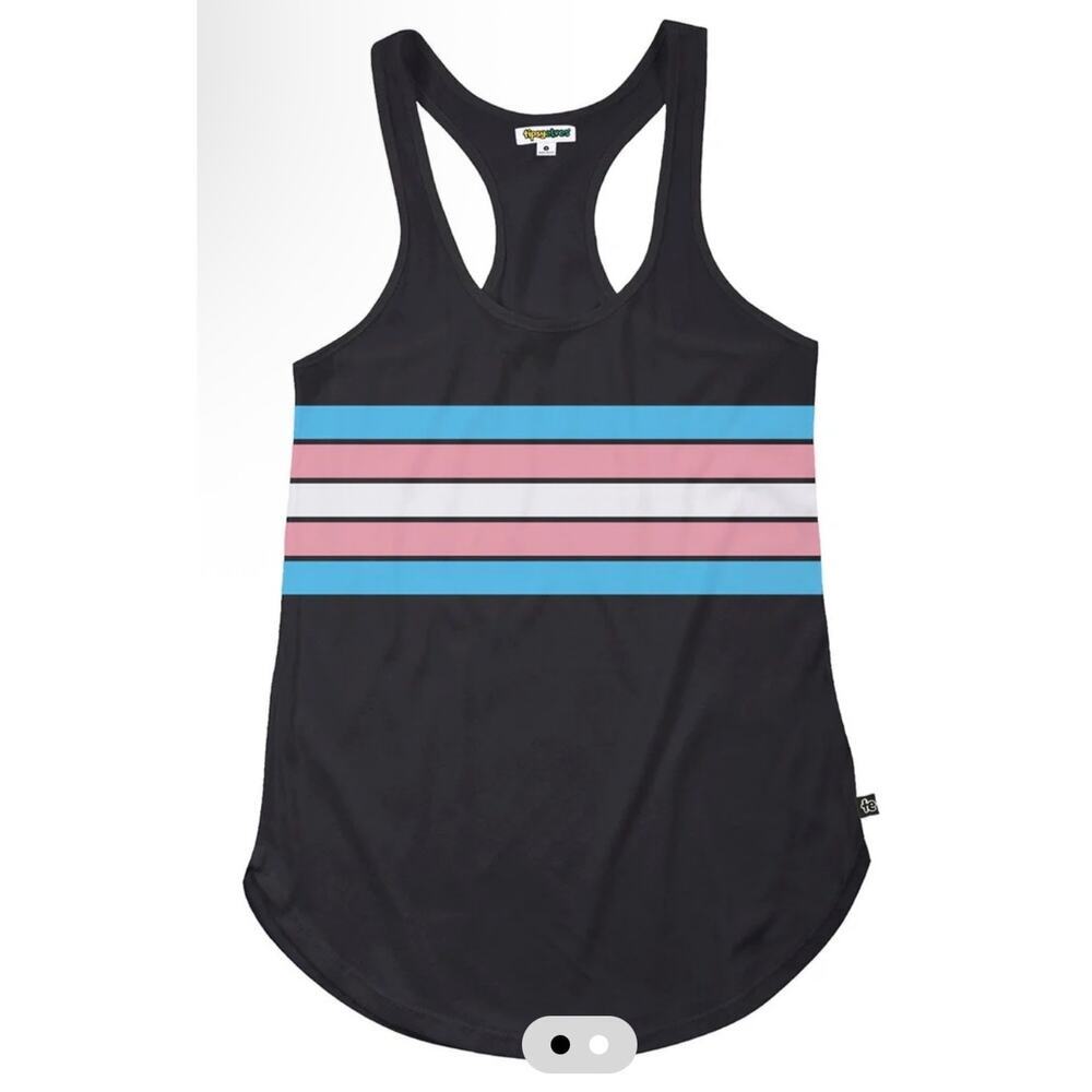 Tipsy elves TRANS PRIDE FLAG RACERBACK TANK TOP Large NWT